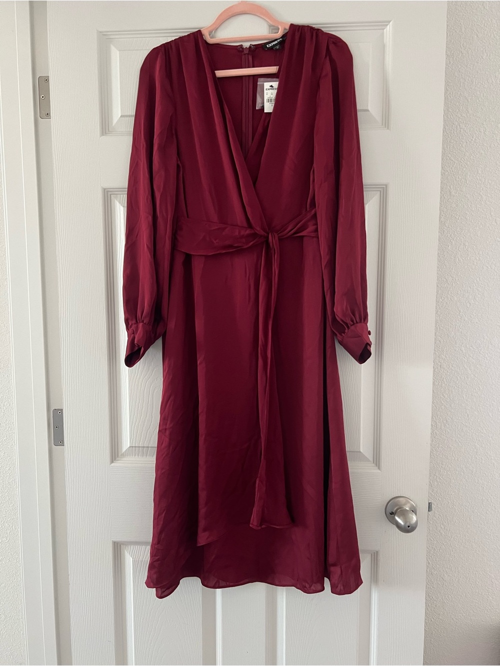 Express Midi Dress with Tie Waist